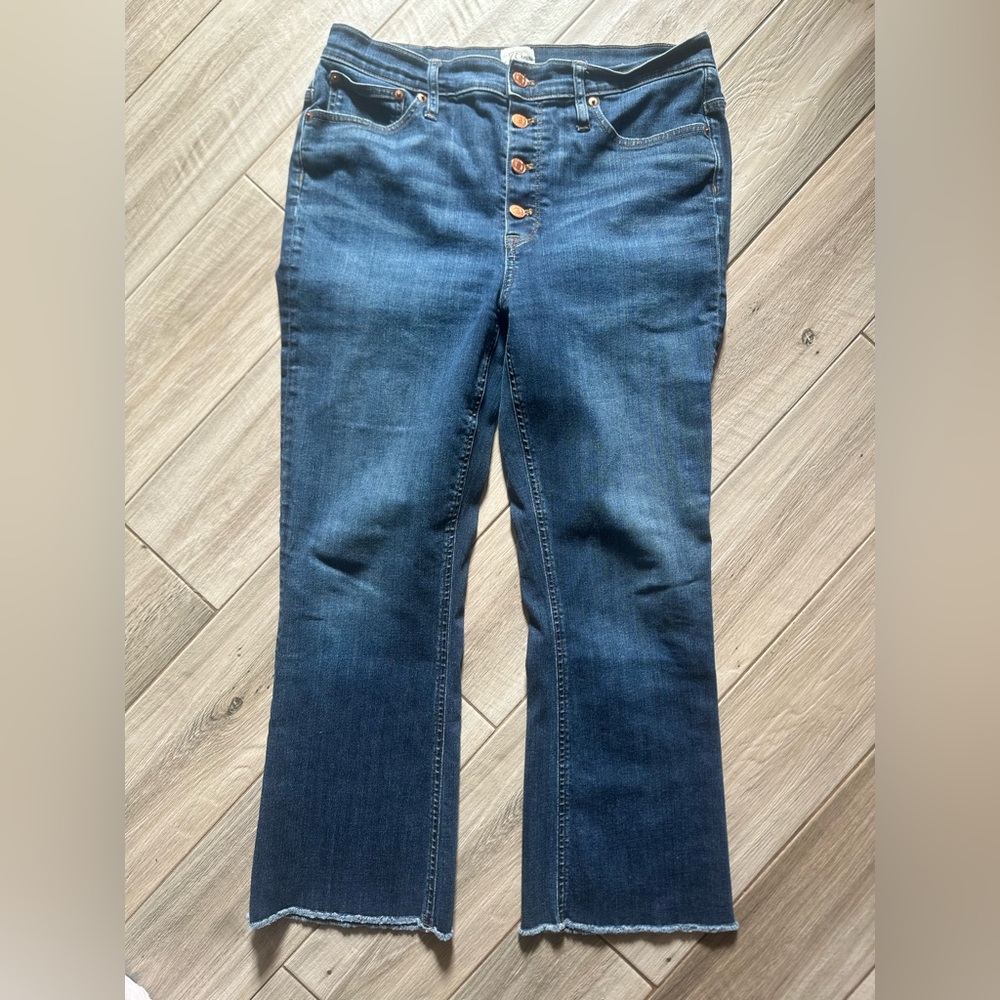 J. Crew Dark Blue 9” Billie Ankle Crop Jeans